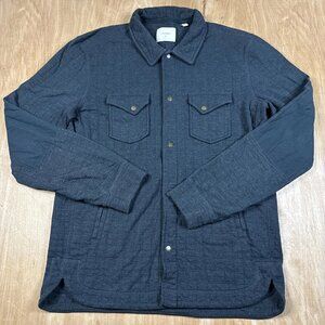 Billy Reid Mens Dark Gray Long Sleeve Thick Heavyweight Snap Button Shirt Size S